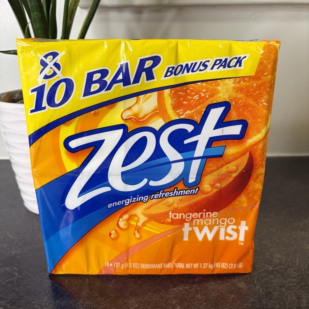 Zest Tangerine Mango Twist Energizing Bar Soap 10 Pack‎ SEALED